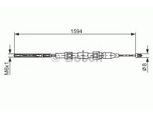 BOSCH 1 987 477 042 trosas, stovėjimo stabdys 
 Stabdžių sistema -> Valdymo svirtys/trosai
867 609 721
