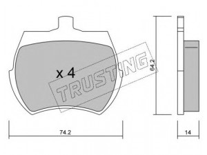 TRUSTING 021.0 stabdžių trinkelių rinkinys, diskinis stabdys 
 Techninės priežiūros dalys -> Papildomas remontas
CDU3030EVA, GBP90213, GBP90297