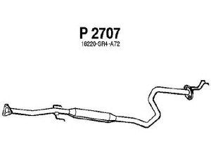 FENNO P2707 vidurinis duslintuvas 
 Išmetimo sistema -> Duslintuvas
18220-SR4307, 18220-SR4A72, 18220-SR4A73