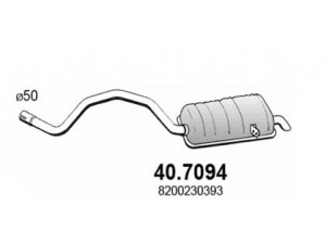 ASSO 40.7094 galinis duslintuvas 
 Išmetimo sistema -> Duslintuvas
8200230393, 8200410647