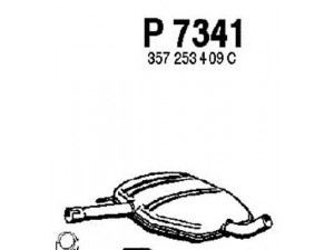 FENNO P7341 vidurinis duslintuvas 
 Išmetimo sistema -> Duslintuvas
357253409C, 3A0253409B