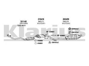 KLARIUS 060162E išmetimo sistema 
 Išmetimo sistema -> Išmetimo sistema, visa
