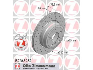 ZIMMERMANN 150.3450.52 stabdžių diskas 
 Stabdžių sistema -> Diskinis stabdys -> Stabdžių diskas
3421 6 771 970, 3421 6 793 247
