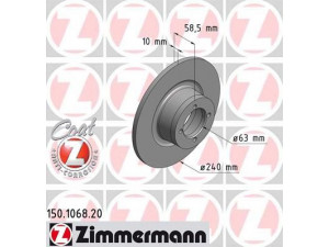 ZIMMERMANN 150.1068.20 stabdžių diskas 
 Stabdžių sistema -> Diskinis stabdys -> Stabdžių diskas
3411 1 104 944, 3411 1 117 422