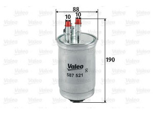VALEO 587521 kuro filtras 
 Techninės priežiūros dalys -> Papildomas remontas
1203201, 1230621, 1253789, 2S419155AA