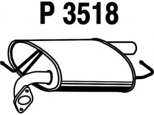 FENNO P3518 galinis duslintuvas 
 Išmetimo sistema -> Duslintuvas
L507-40-100B, L807-40-100E, L809-40-100B