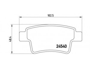 BREMBO P 61 085 stabdžių trinkelių rinkinys, diskinis stabdys 
 Techninės priežiūros dalys -> Papildomas remontas
425371, 425416, 425432