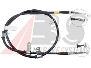 A.B.S. K18971 trosas, stovėjimo stabdys 
 Stabdžių sistema -> Valdymo svirtys/trosai
597702B500, 597702B550