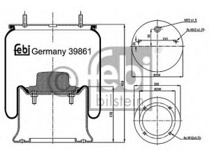 FEBI BILSTEIN 39861 dėklas, pneumatinė pakaba
015 323