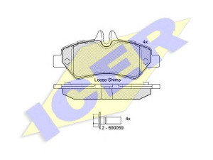 ICER 141787-204 stabdžių trinkelių rinkinys, diskinis stabdys 
 Techninės priežiūros dalys -> Papildomas remontas
2E0 698 451