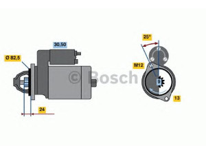 BOSCH 0 001 208 208 starteris 
 Elektros įranga -> Starterio sistema -> Starteris