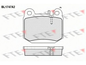 FTE BL1747A2 stabdžių trinkelių rinkinys, diskinis stabdys 
 Techninės priežiūros dalys -> Papildomas remontas
163 420 07 20, 163 420 09 20, 163 420 11 20