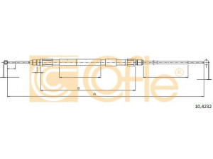 COFLE 10.4232 trosas, stovėjimo stabdys 
 Stabdžių sistema -> Valdymo svirtys/trosai
34406760444, 34406769368, 47510S10E01