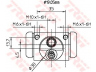 TRW BWD312 rato stabdžių cilindras 
 Stabdžių sistema -> Ratų cilindrai
1145295, 1522960, 2S612261AA, 2S612261AB