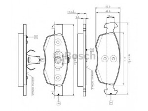 BOSCH 0 986 TB2 541 stabdžių trinkelių rinkinys, diskinis stabdys 
 Techninės priežiūros dalys -> Papildomas remontas
55170904, 77362205, 77363496