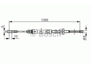 BOSCH 1 987 477 485 trosas, stovėjimo stabdys 
 Stabdžių sistema -> Valdymo svirtys/trosai
95 604 194, 95 604 194