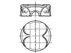 MAHLE ORIGINAL 081 PI 00101 002 stūmoklis 
 Variklis -> Cilindrai/stūmokliai