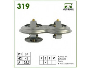 MTE-THOMSON 319.83 termostatas, aušinimo skystis 
 Aušinimo sistema -> Termostatas/tarpiklis -> Thermostat
1358995