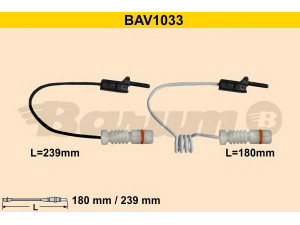 BARUM BAV1033 įspėjimo kontaktas, stabdžių trinkelių susidėvėjimas 
 Stabdžių sistema -> Susidėvėjimo indikatorius, stabdžių trinkelės
669 540 04 17, 669 540 05 17, 669 540 06 17
