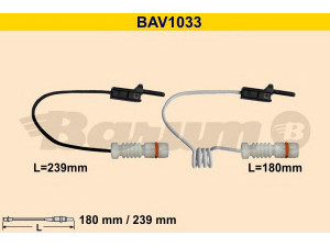 BARUM BAV1033 įspėjimo kontaktas, stabdžių trinkelių susidėvėjimas 
 Stabdžių sistema -> Susidėvėjimo indikatorius, stabdžių trinkelės
669 540 04 17, 669 540 05 17, 669 540 06 17