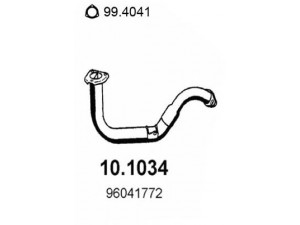 ASSO 10.1034 išleidimo kolektorius 
 Išmetimo sistema -> Išmetimo vamzdžiai
96041772