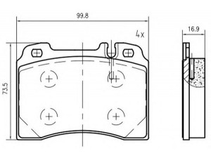 VEMA K409500 stabdžių trinkelių rinkinys, diskinis stabdys 
 Techninės priežiūros dalys -> Papildomas remontas
0024203720, A0024203720