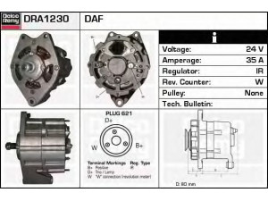 DELCO REMY DRA1230 kintamosios srovės generatorius 
 Elektros įranga -> Kint. sr. generatorius/dalys -> Kintamosios srovės generatorius
629949, 42498235, 42522593, 42535365