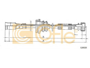COFLE S20020 tachometro velenas 
 Dviratė transporto priemonės -> Kabeliai ir tachometro velenaai -> Tachometro velenas
1268182, 1268350