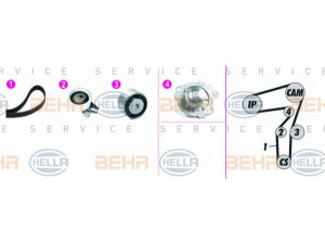 HELLA 8MP 376 818-851 vandens siurblio ir paskirstymo diržo komplektas
464 3224 8, 465 1224 8, 465 1597 0