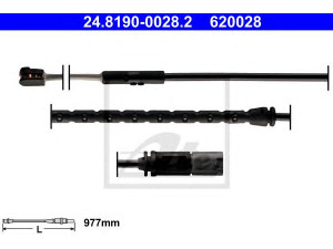 ATE 24.8190-0028.2 įspėjimo kontaktas, stabdžių trinkelių susidėvėjimas 
 Stabdžių sistema -> Susidėvėjimo indikatorius, stabdžių trinkelės
34 35 6 854 168