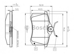 BOSCH 0 986 TB2 590 stabdžių trinkelių rinkinys, diskinis stabdys 
 Techninės priežiūros dalys -> Papildomas remontas
1E0 698 451, 1E0 698 451 A, 1E0 698 451 C