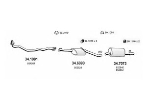 ASSO ART1659 išmetimo sistema 
 Išmetimo sistema -> Išmetimo sistema, visa