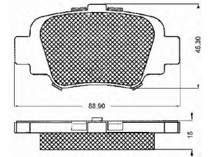 BSF 10576 stabdžių trinkelių rinkinys, diskinis stabdys 
 Techninės priežiūros dalys -> Papildomas remontas
4406099B25, 4406099B85