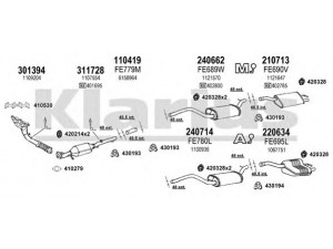 KLARIUS 361706E išmetimo sistema 
 Išmetimo sistema -> Išmetimo sistema, visa