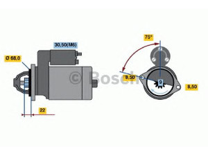 BOSCH 0 986 020 870 starteris 
 Elektros įranga -> Starterio sistema -> Starteris
71739864, 24436877, 55556130, 55566800