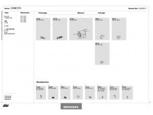 DINEX 250000017 išmetimo sistema 
 Išmetimo sistema -> Išmetimo sistema, visa