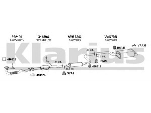 KLARIUS 931330U išmetimo sistema 
 Išmetimo sistema -> Išmetimo sistema, visa