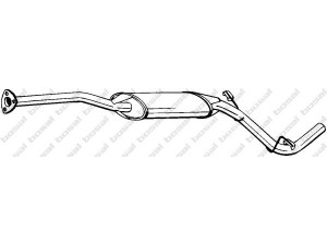 BOSAL 282-755 vidurinis duslintuvas 
 Išmetimo sistema -> Duslintuvas
007590645, 007590645G, 115600511
