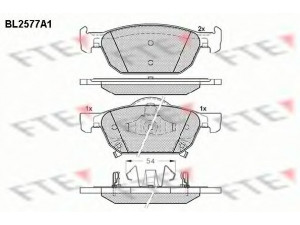 FTE BL2577A1 stabdžių trinkelių rinkinys, diskinis stabdys 
 Techninės priežiūros dalys -> Papildomas remontas
45022-TL1-G00, 45022-TL1-G01