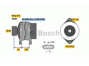 BOSCH 0 986 081 010 kintamosios srovės generatorius 
 Elektros įranga -> Kint. sr. generatorius/dalys -> Kintamosios srovės generatorius
20770016, 21429791