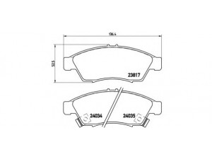 BREMBO P 79 014 stabdžių trinkelių rinkinys, diskinis stabdys 
 Techninės priežiūros dalys -> Papildomas remontas
5581054G30, 5581054G50, 5581054G51