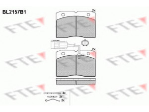 FTE BL2157B1 stabdžių trinkelių rinkinys, diskinis stabdys 
 Techninės priežiūros dalys -> Papildomas remontas
190 6429