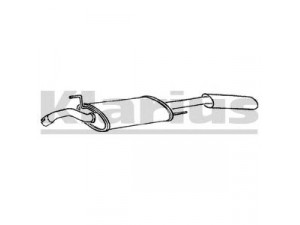 KLARIUS VW240H galinis duslintuvas 
 Išmetimo sistema -> Duslintuvas
357253609C, 357253609C, 357253609C