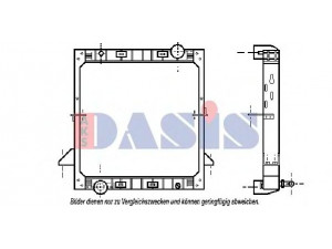 AKS DASIS 400210N radiatorius, variklio aušinimas 
 Aušinimo sistema -> Radiatorius/alyvos aušintuvas -> Radiatorius/dalys
093160529, 93160526, 93160529, 931605291