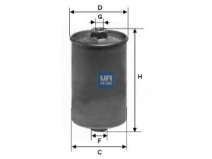 UFI 31.507.00 kuro filtras 
 Degalų tiekimo sistema -> Kuro filtras/korpusas
443133511, 447133511, 477133511