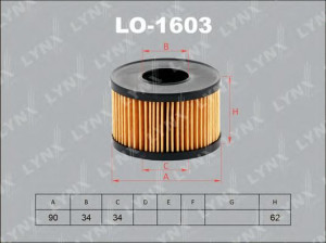 LYNXauto LO-1603 alyvos filtras 
 Filtrai -> Alyvos filtras
1088179, 1097629, 1349745, 5C1Q6744AA