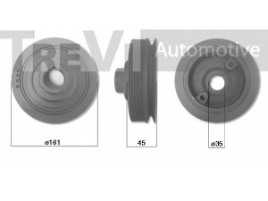 TREVI AUTOMOTIVE PC1125 skriemulys, alkūninis velenas 
 Diržinė pavara -> Dirželio skriemulys
MN1104A013
