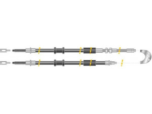 MGA KC4219 trosas, stovėjimo stabdys 
 Stabdžių sistema -> Valdymo svirtys/trosai