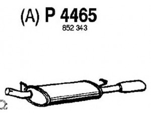 FENNO P4465 galinis duslintuvas 
 Išmetimo sistema -> Duslintuvas
852343, 90322246