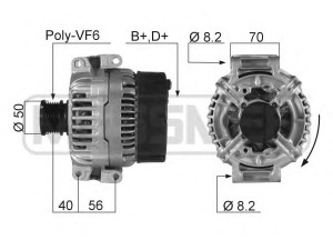 MESSMER 210272 kintamosios srovės generatorius 
 Elektros įranga -> Kint. sr. generatorius/dalys -> Kintamosios srovės generatorius
011 154 70 02, 012 154 17 02, 012 154 46 02